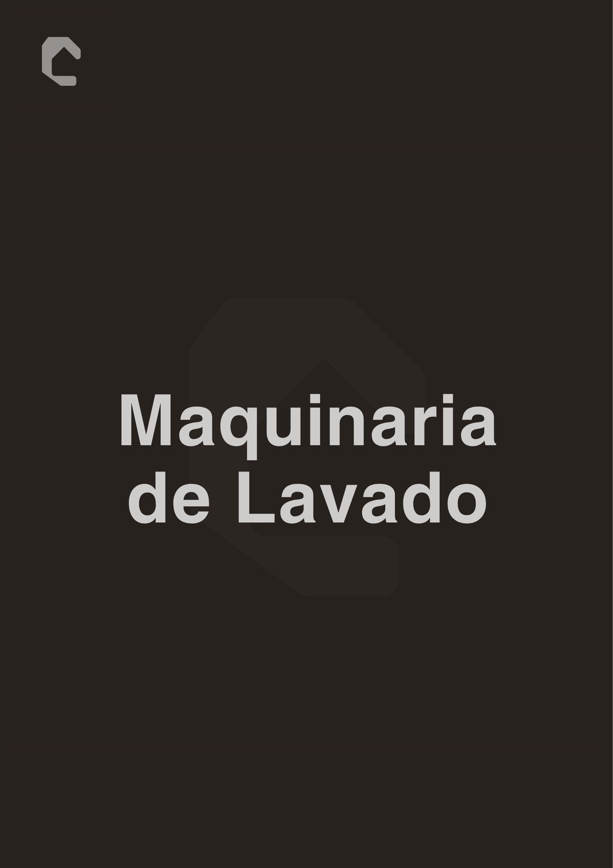 Maquinaria de Lavado - Materiales Castillo