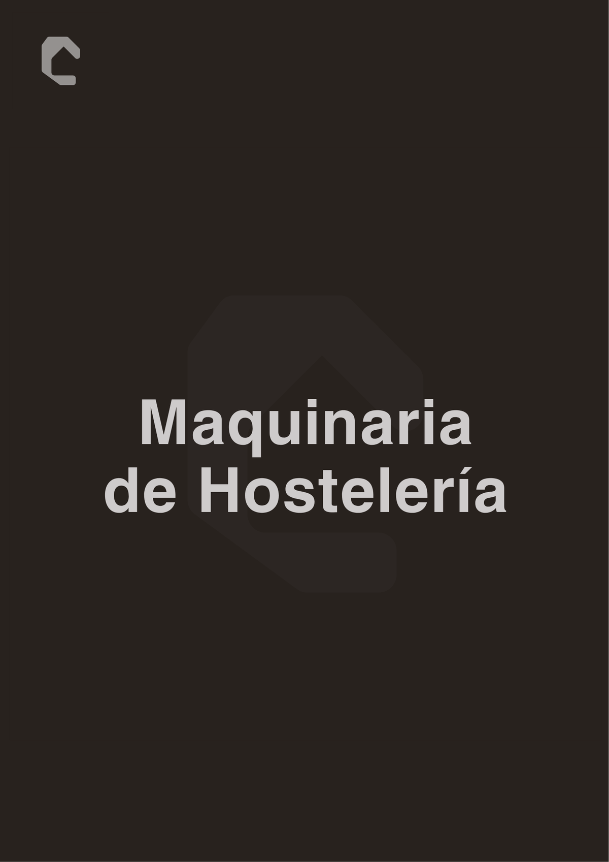 Maquinaria de Hostelería - Materiales Castillo