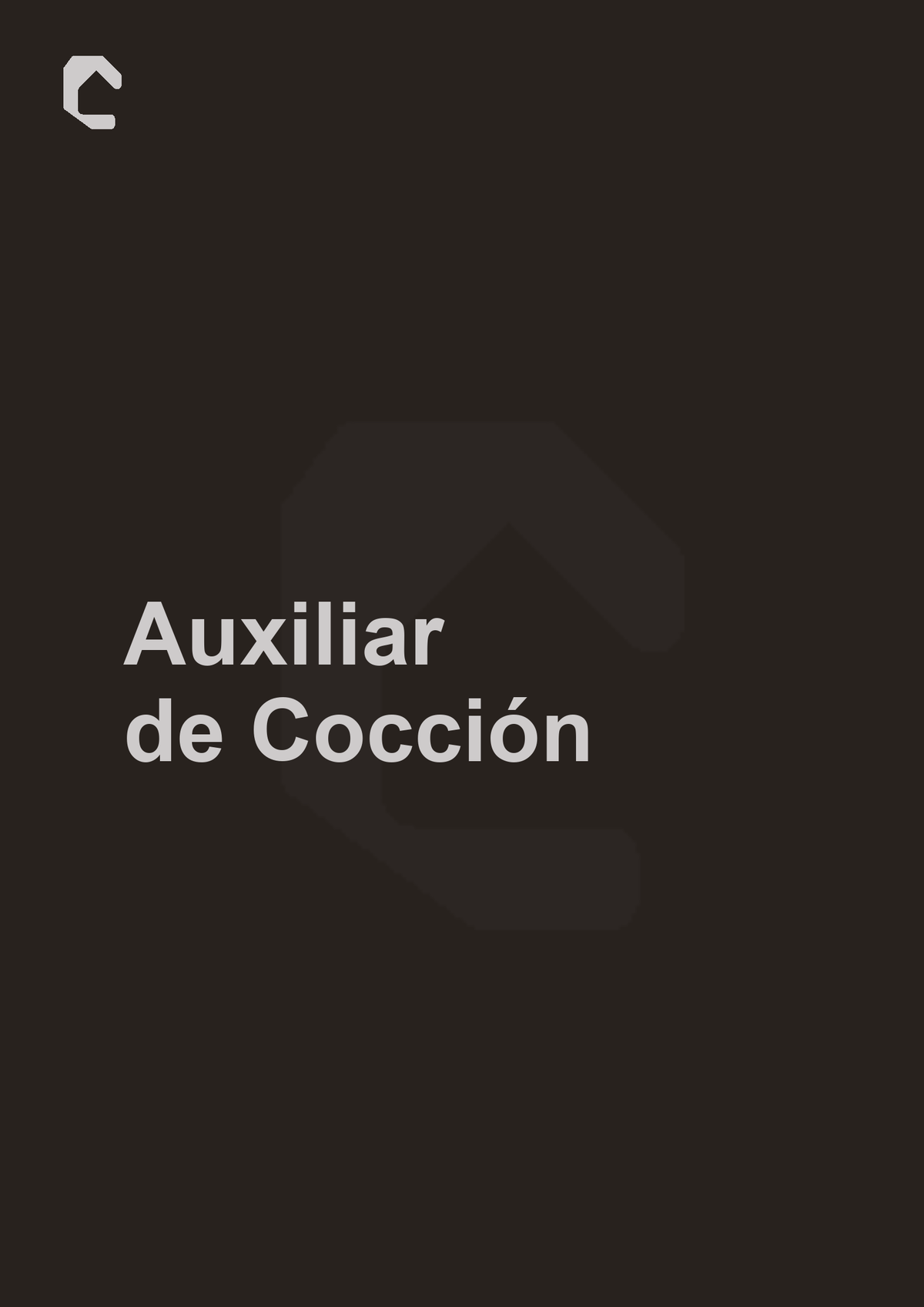 Auxiliar de Cocción - Materiales Castillo