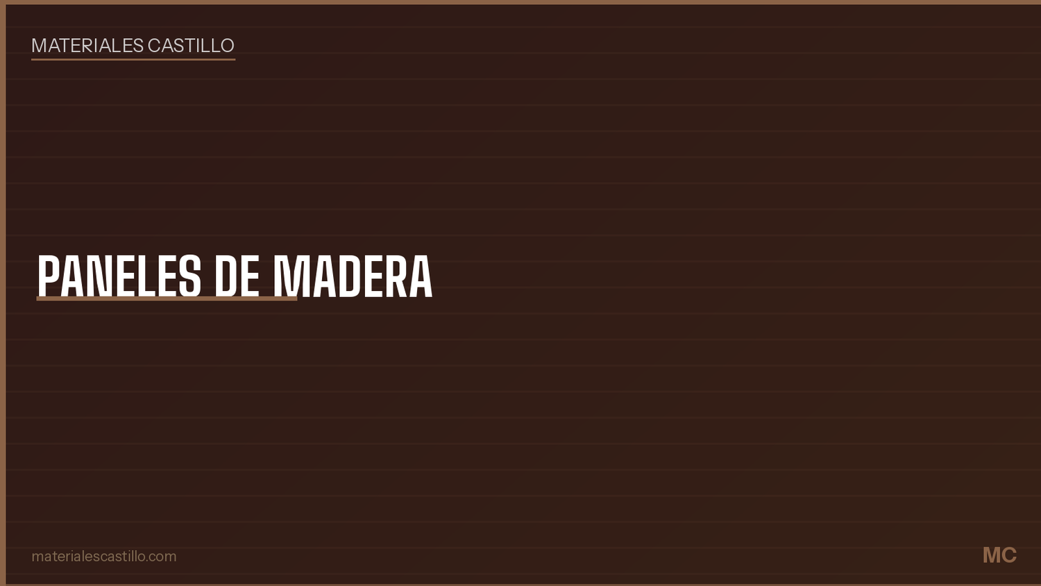 Paneles de Madera - Materiales Castillo
