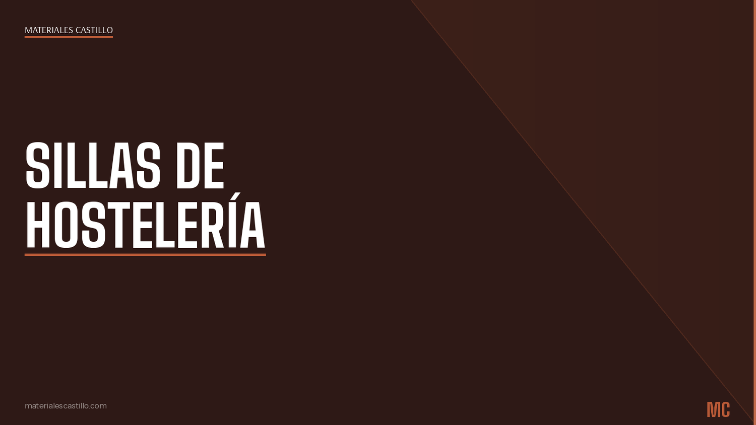 Sillas de Hostelería