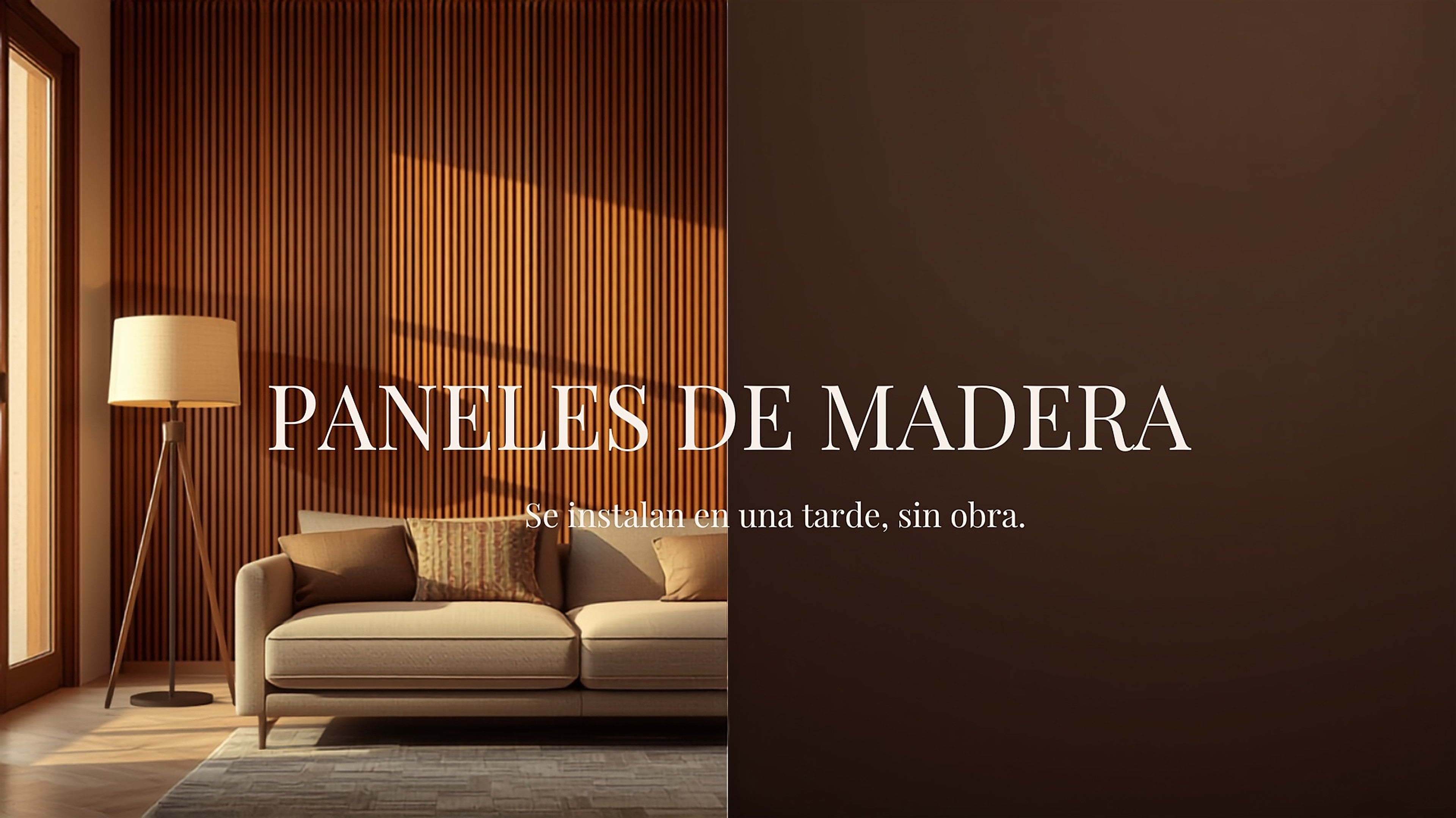 Paneles de madera: se instalan en una tarde, sin obra