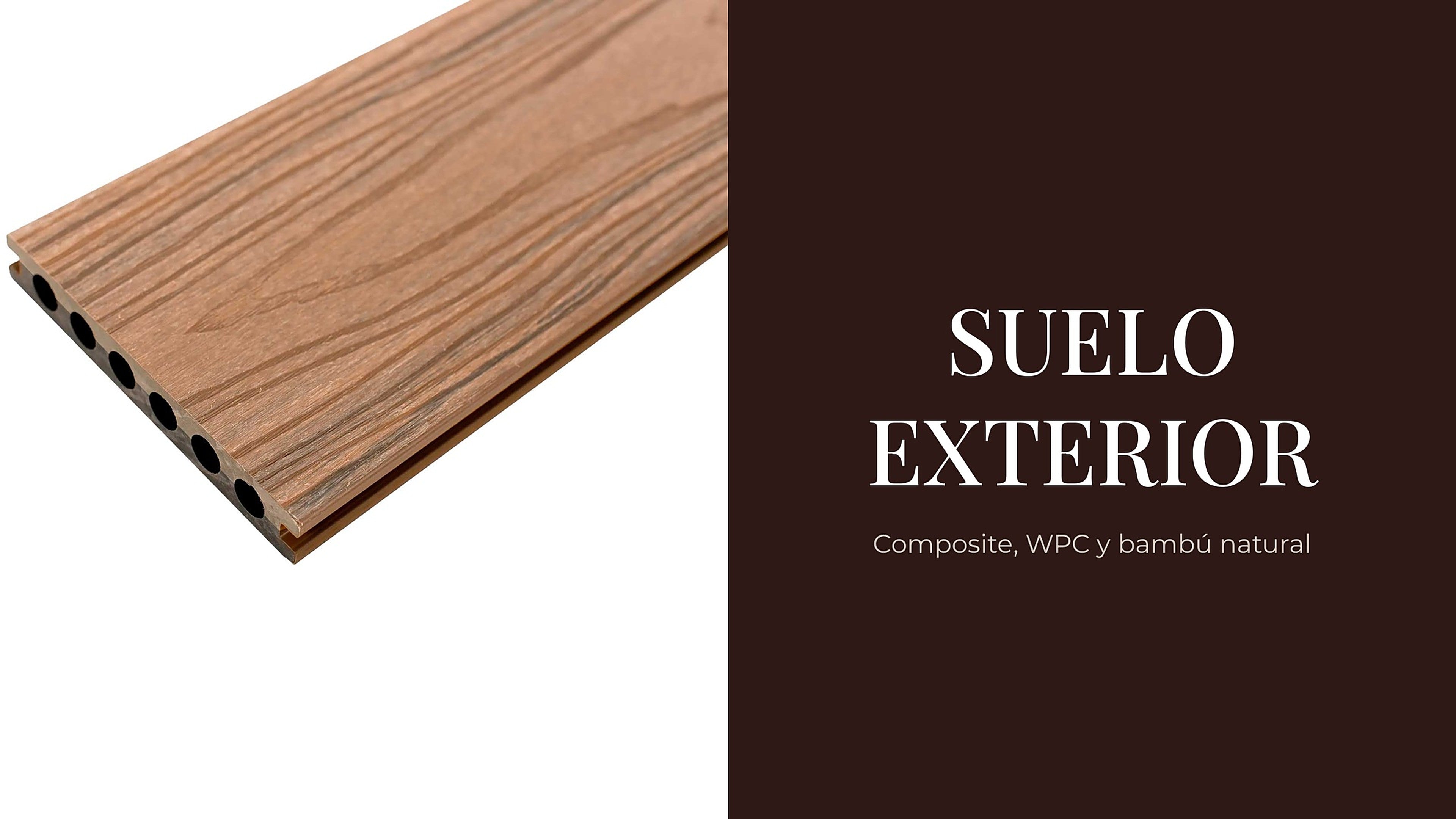 Suelo exterior: composite, WPC y bambú natural