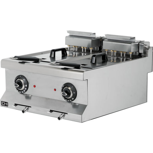 Freidora eléctrica sobremesa 2×10 L