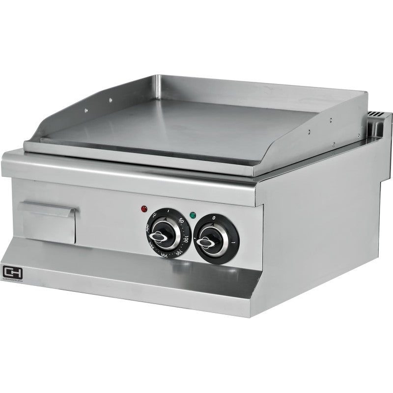 Fry-top eléctrico liso 600 mm acero rectificado