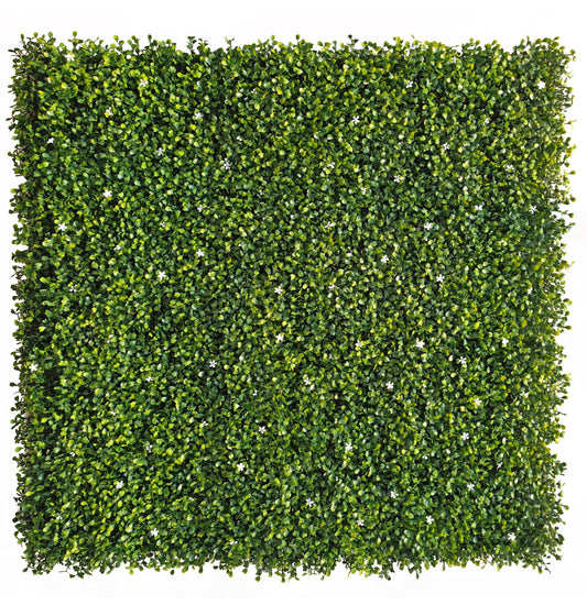 Jardín vertical artificial Boj con Flores Sinder 100x100 cm
