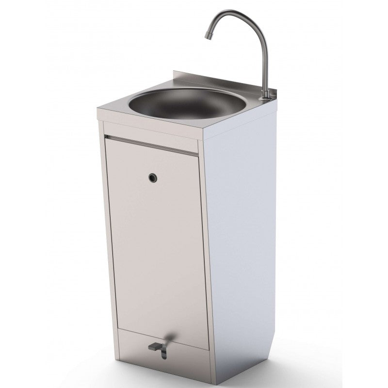 Lavamanos inox de pie con pedal 400×400 mm