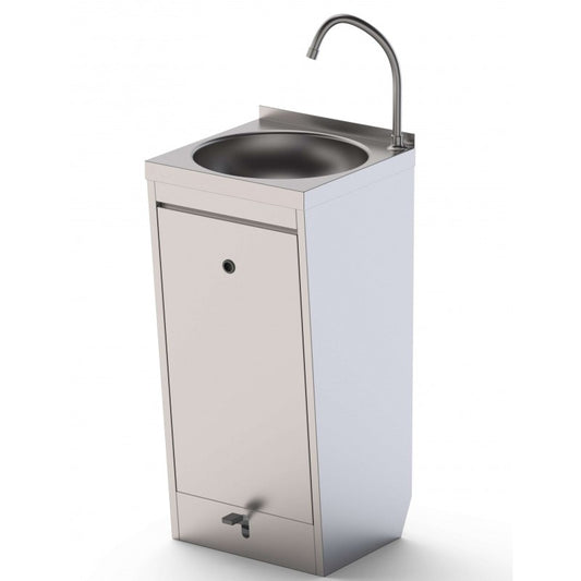 Lavamanos inox de pie con pedal 400×400 mm