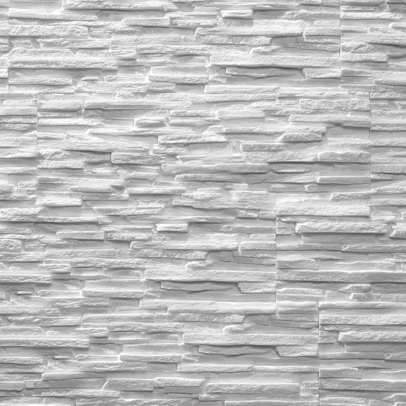 Panel de pared 3D efecto piedra Tasso White