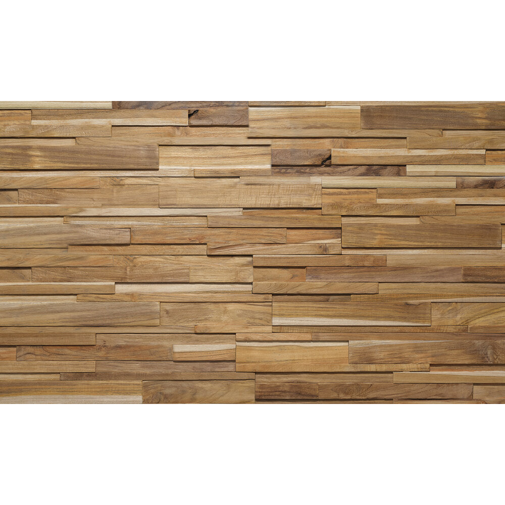 Teca Firenze XL - Panel de madera 3D UltraWood listones
