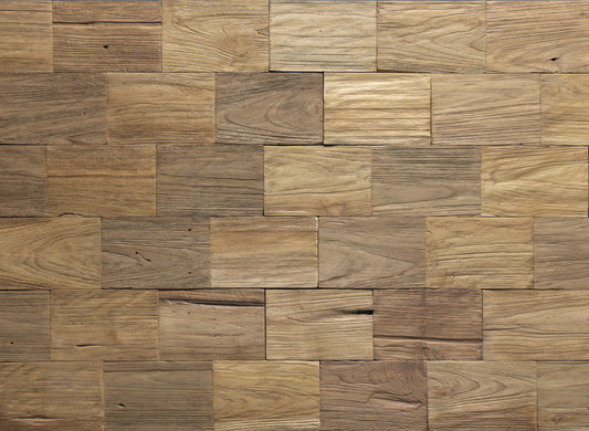 Panel de pared 3D Teca Big Square