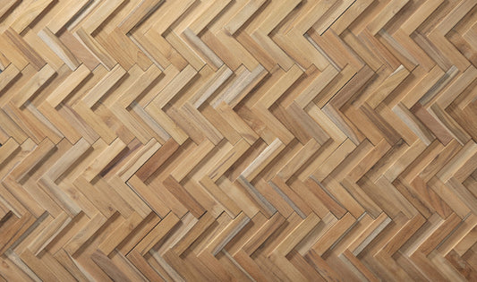 Panel de pared 3D Teca Herringbone