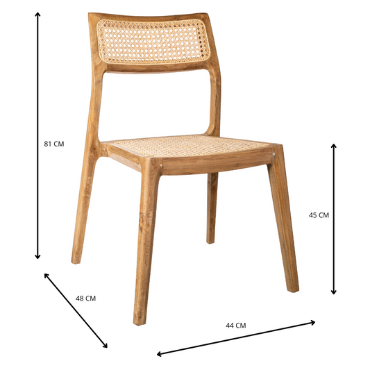 Silla Gabriela Apilable — medidas
