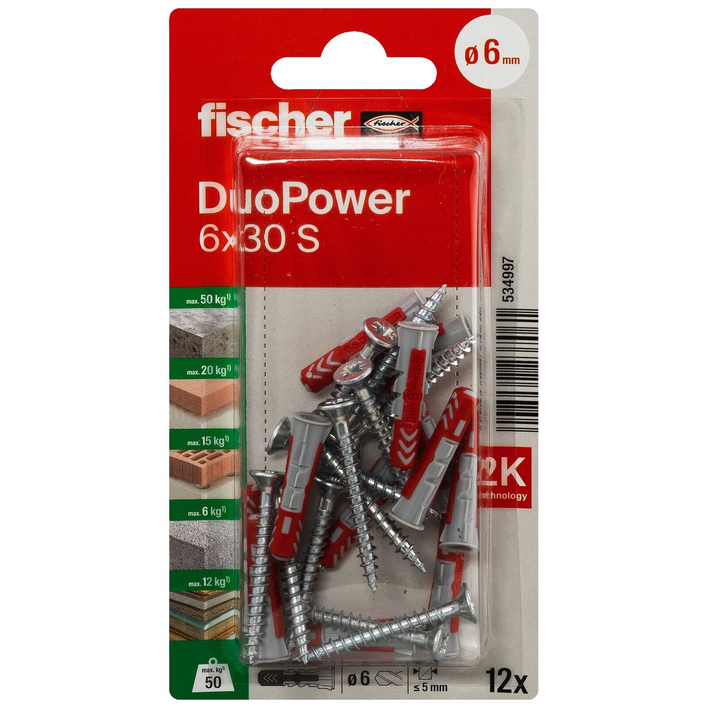 Blíster taco universal DuoPower Fischer